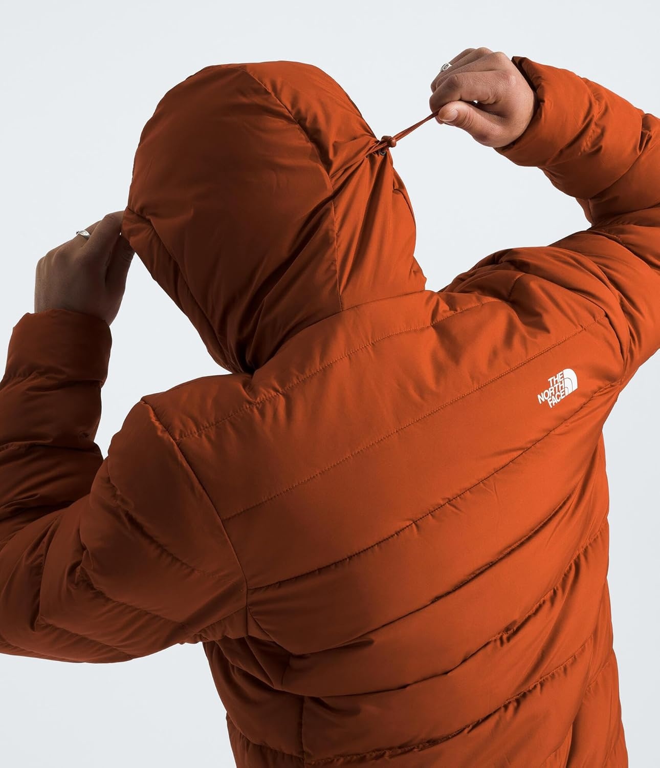 image:imageTHE NORTH FACE Mens Aconcagua 3 Hooded Jacket Insulated Wind amp Water Resistant Attached 3 Piece Hood With Cinch CordEarthen Copper