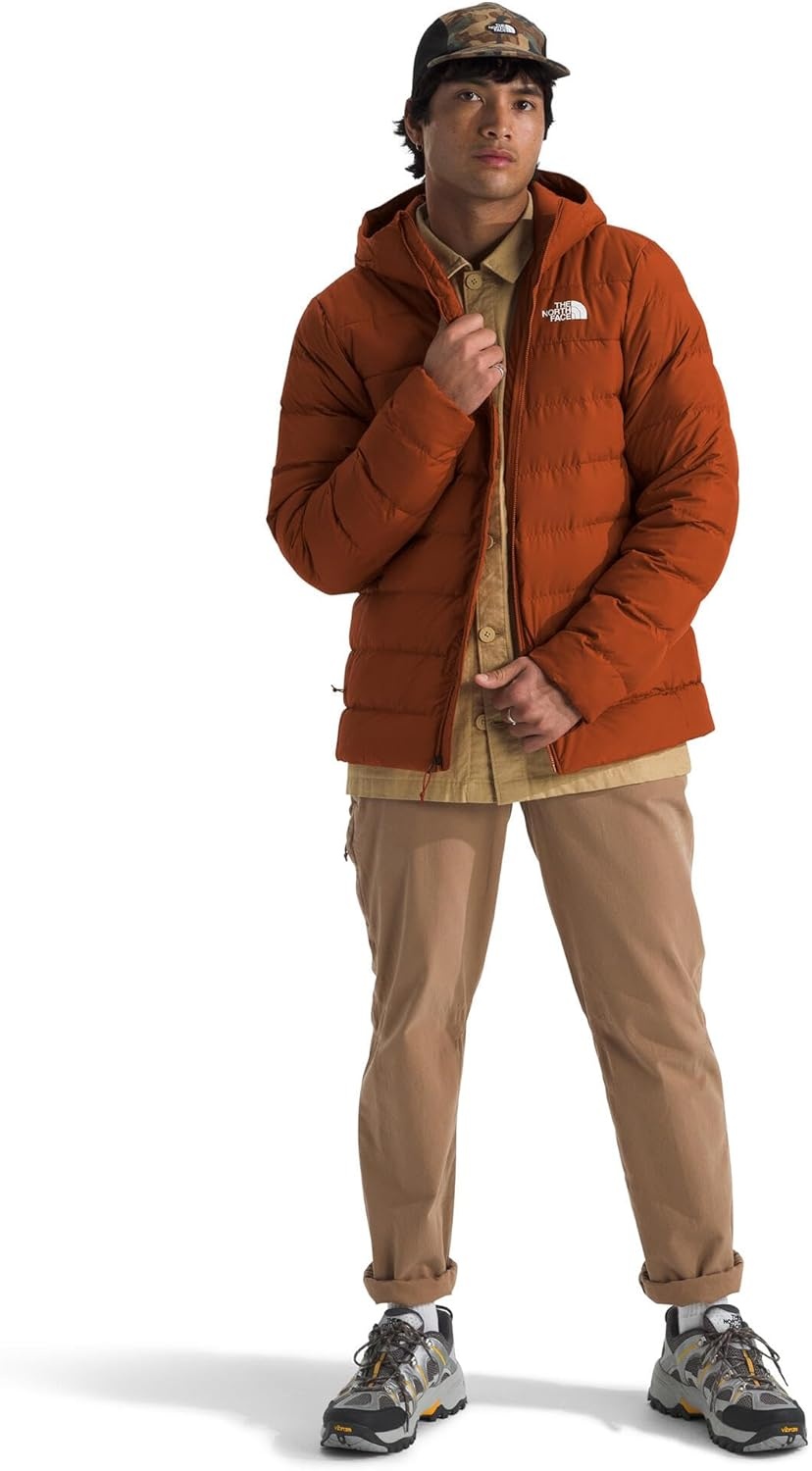 image:imageTHE NORTH FACE Mens Aconcagua 3 Hooded Jacket Insulated Wind amp Water Resistant Attached 3 Piece Hood With Cinch CordEarthen Copper