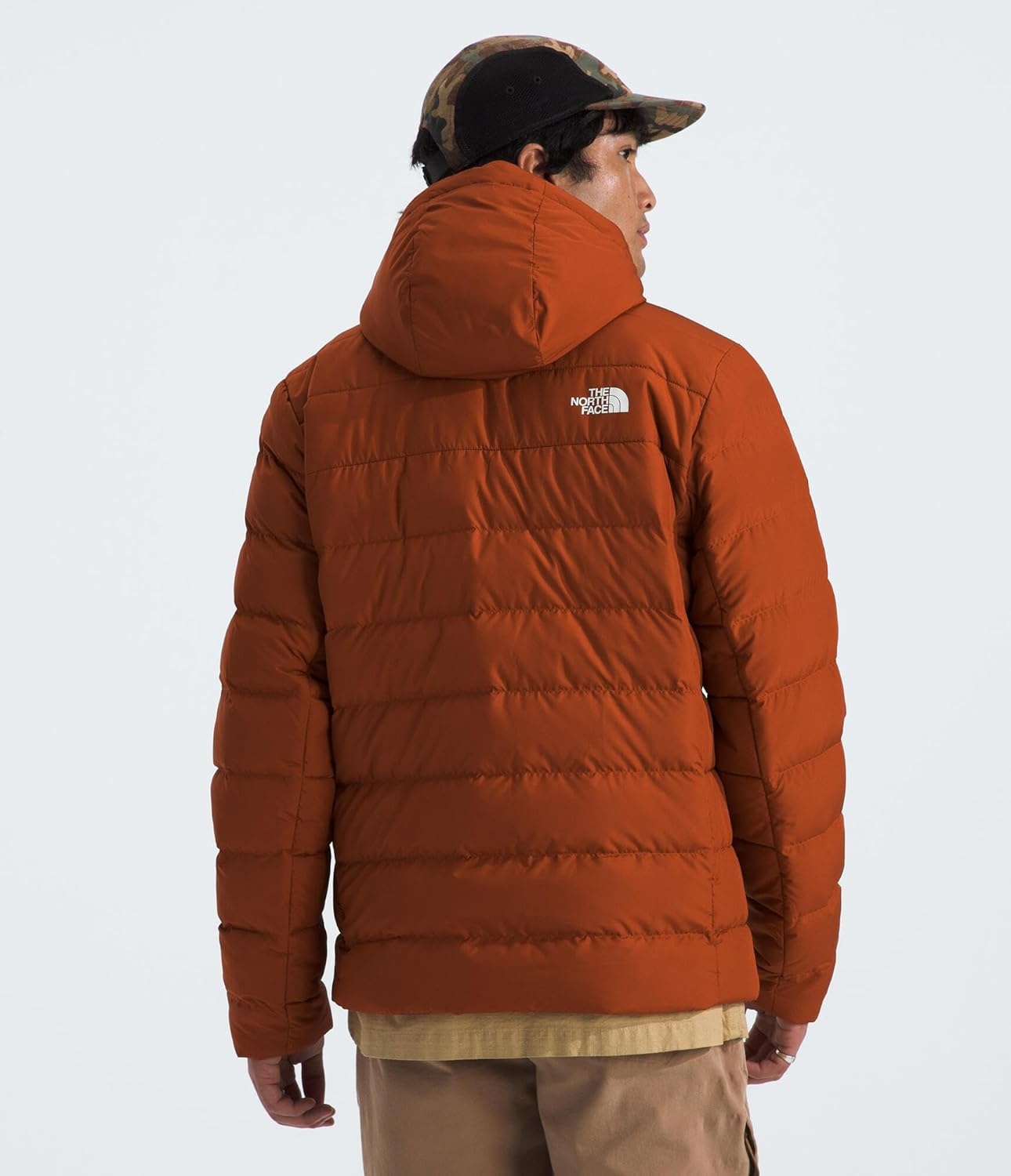 image:imageTHE NORTH FACE Mens Aconcagua 3 Hooded Jacket Insulated Wind amp Water Resistant Attached 3 Piece Hood With Cinch CordEarthen Copper