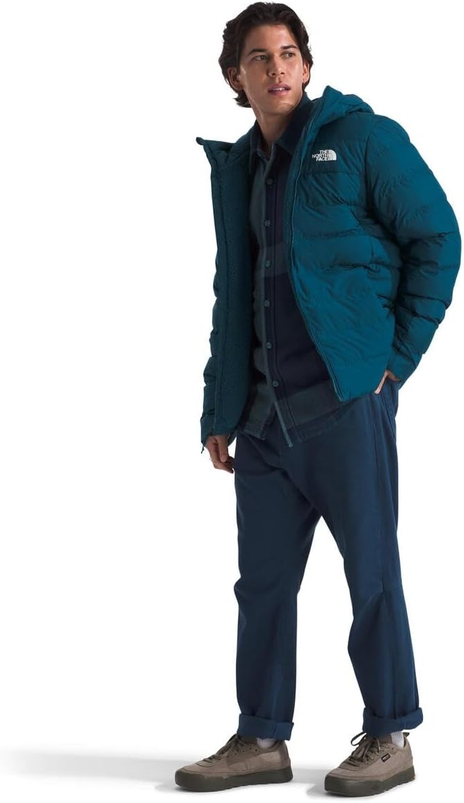 image:imageTHE NORTH FACE Mens Aconcagua 3 Hooded Jacket Insulated Wind amp Water Resistant Attached 3 Piece Hood With Cinch CordMidnight Petrol