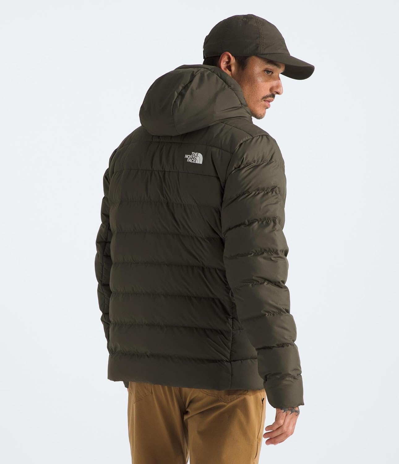image:imageTHE NORTH FACE Mens Aconcagua 3 Hooded Jacket Insulated Wind amp Water Resistant Attached 3 Piece Hood With Cinch CordNew Taupe Green