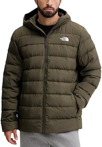 image:imageTHE NORTH FACE Mens Aconcagua 3 Hooded Jacket Insulated Wind amp Water Resistant Attached 3 Piece Hood With Cinch CordNew Taupe Green