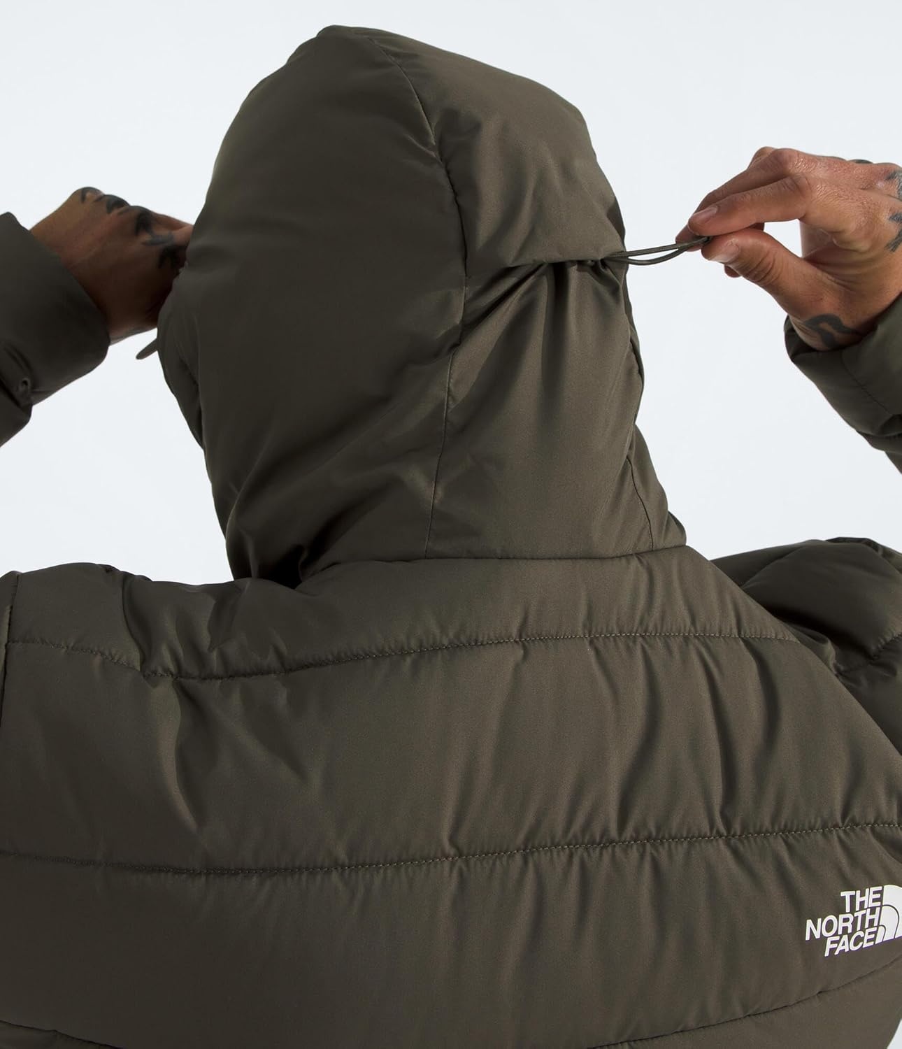 image:imageTHE NORTH FACE Mens Aconcagua 3 Hooded Jacket Insulated Wind amp Water Resistant Attached 3 Piece Hood With Cinch CordNew Taupe Green