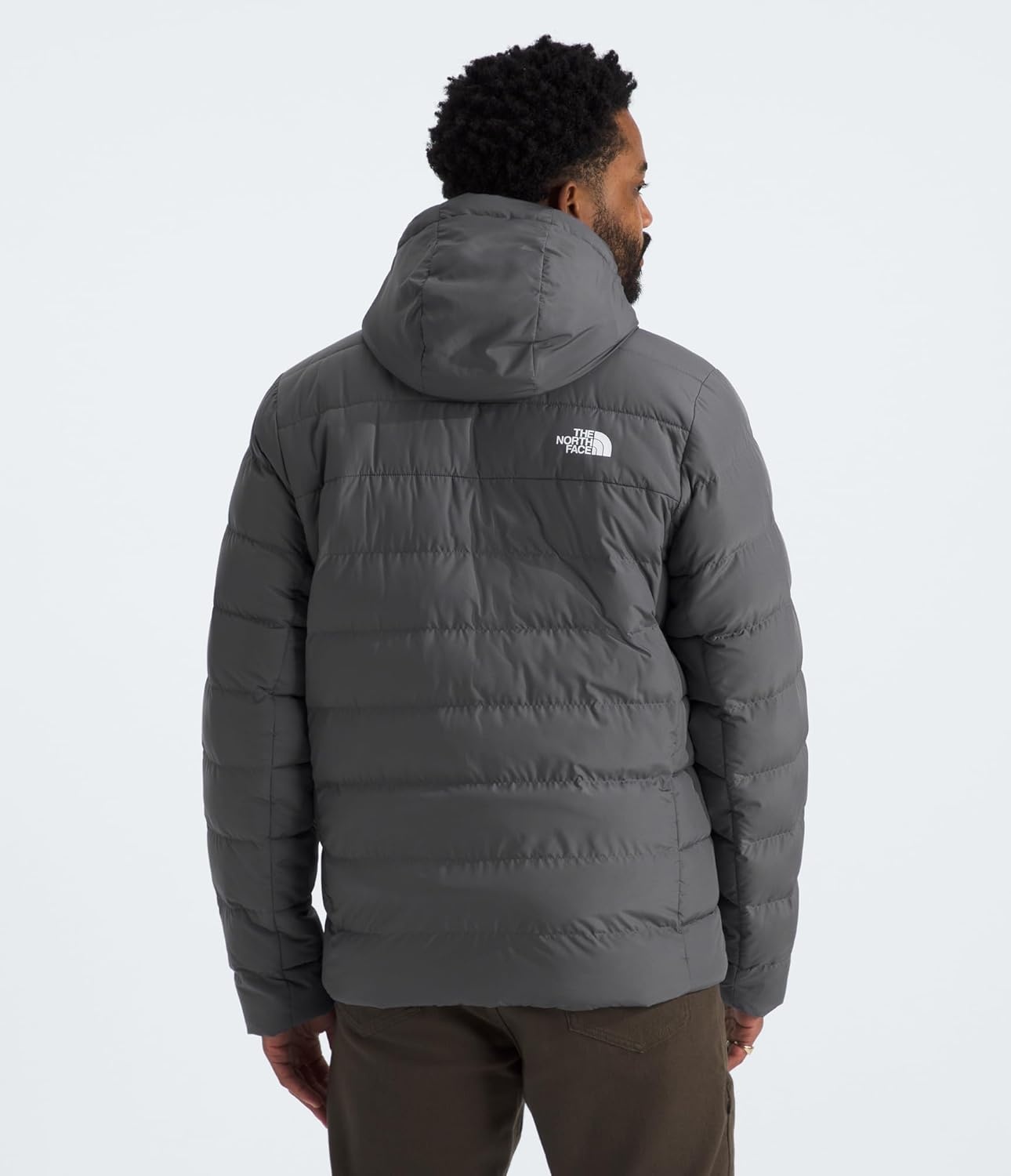 image:imageTHE NORTH FACE Mens Aconcagua 3 Hooded Jacket Insulated Wind amp Water Resistant Attached 3 Piece Hood With Cinch CordSmoked Pearl