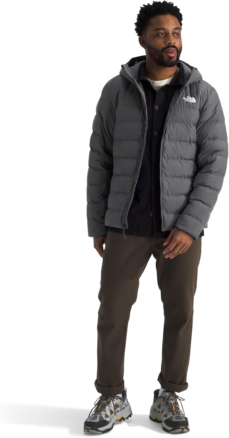 image:imageTHE NORTH FACE Mens Aconcagua 3 Hooded Jacket Insulated Wind amp Water Resistant Attached 3 Piece Hood With Cinch CordSmoked Pearl