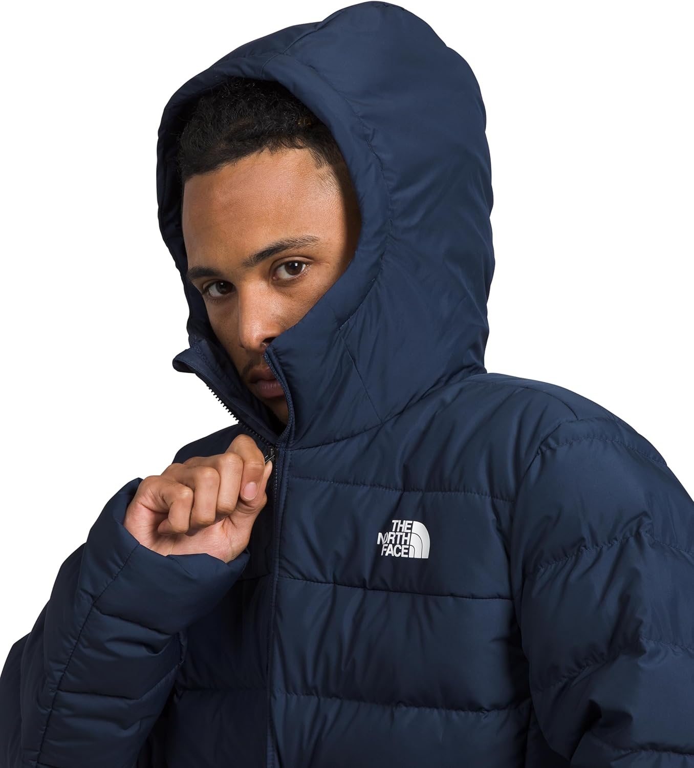 image:imageTHE NORTH FACE Mens Aconcagua 3 Hooded Jacket Insulated Wind amp Water Resistant Attached 3 Piece Hood With Cinch CordSummit Navynpf
