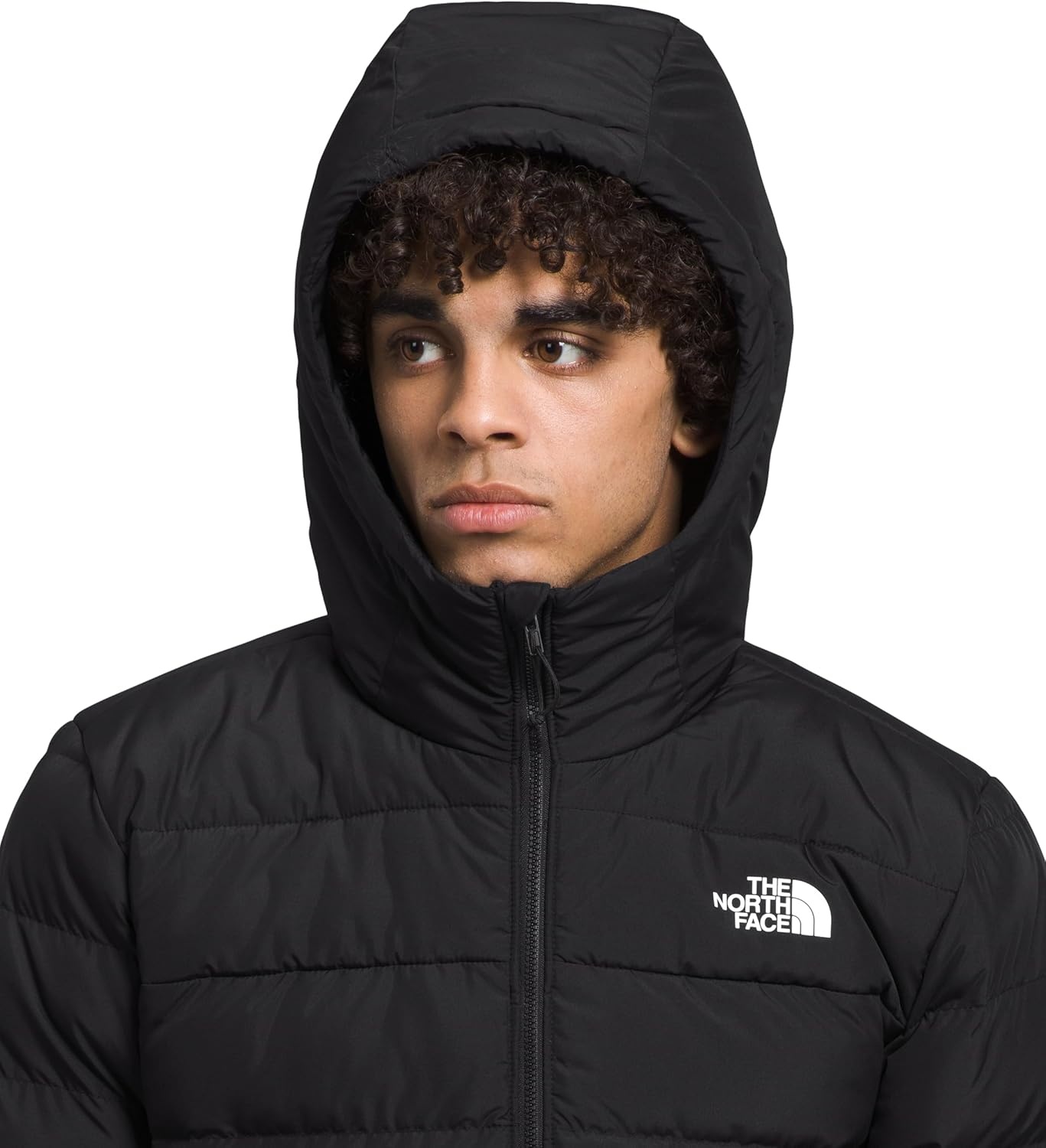 image:imageTHE NORTH FACE Mens Aconcagua 3 Hooded Jacket Insulated Wind amp Water Resistant Attached 3 Piece Hood With Cinch CordTnf Blacknpf