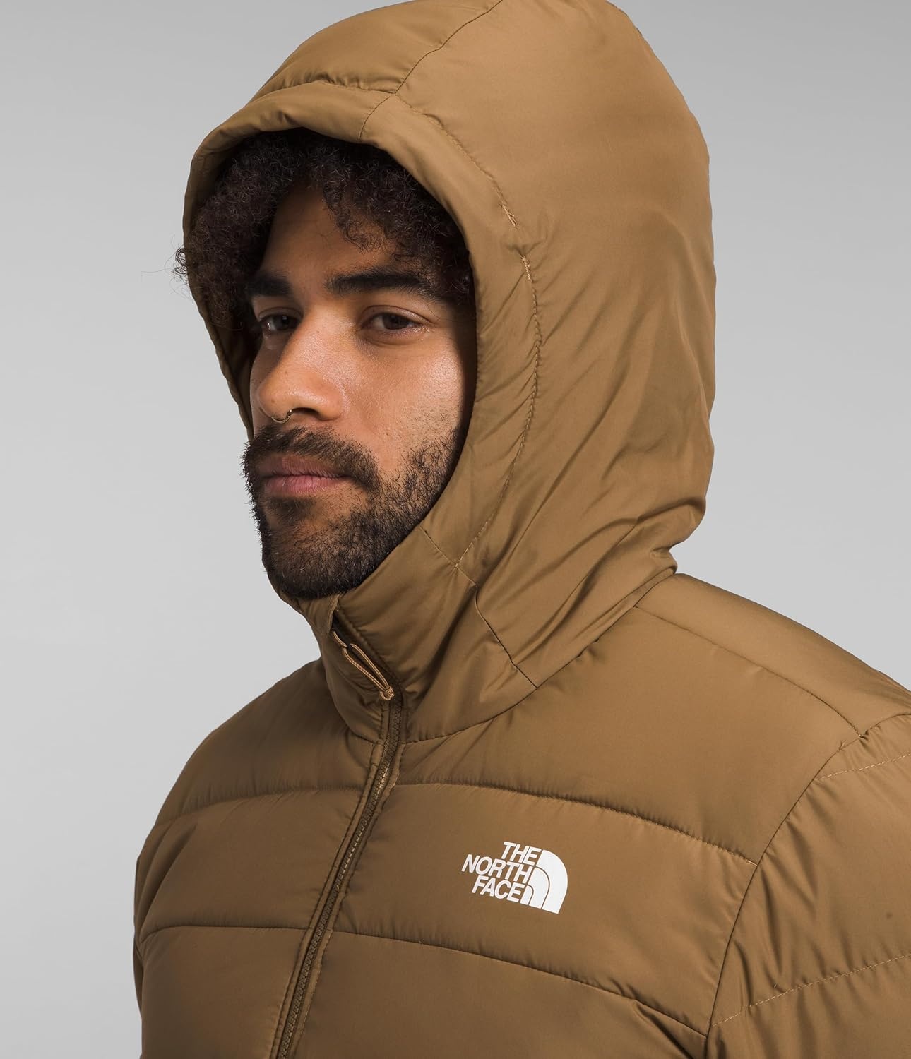image:imageTHE NORTH FACE Mens Aconcagua 3 Hooded Jacket Insulated Wind amp Water Resistant Attached 3 Piece Hood With Cinch CordUtility Brown