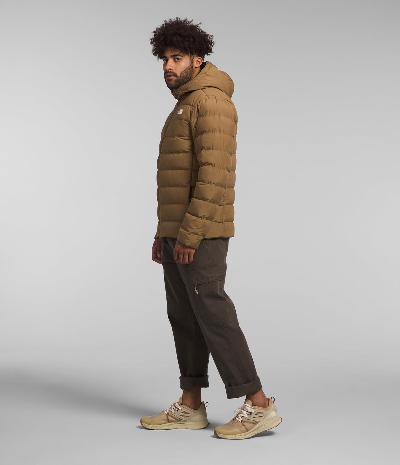 image:imageTHE NORTH FACE Mens Aconcagua 3 Hooded Jacket Insulated Wind amp Water Resistant Attached 3 Piece Hood With Cinch CordUtility Brown
