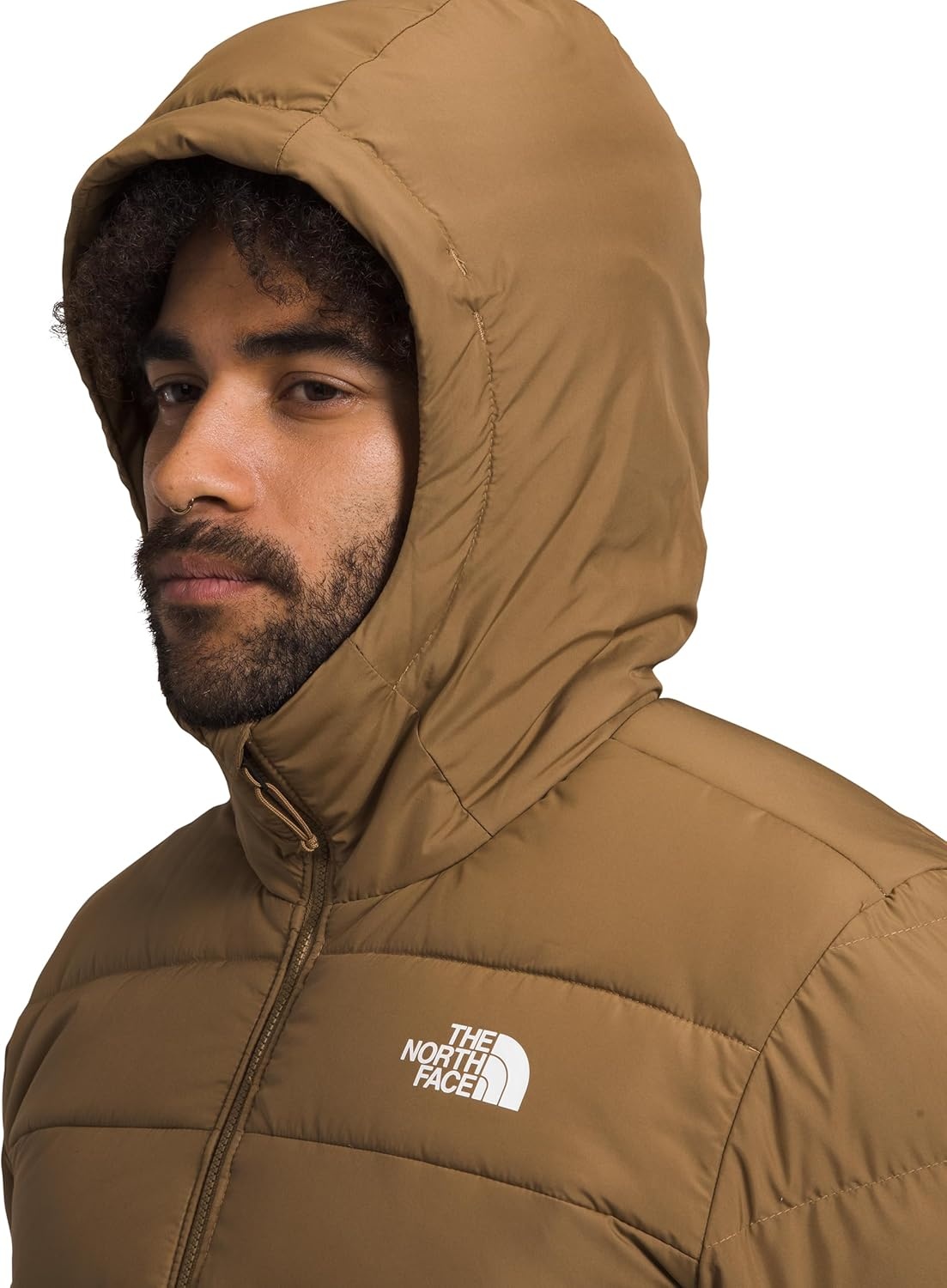 image:imageTHE NORTH FACE Mens Aconcagua 3 Hooded Jacket Insulated Wind amp Water Resistant Attached 3 Piece Hood With Cinch CordUtility Brownnpf