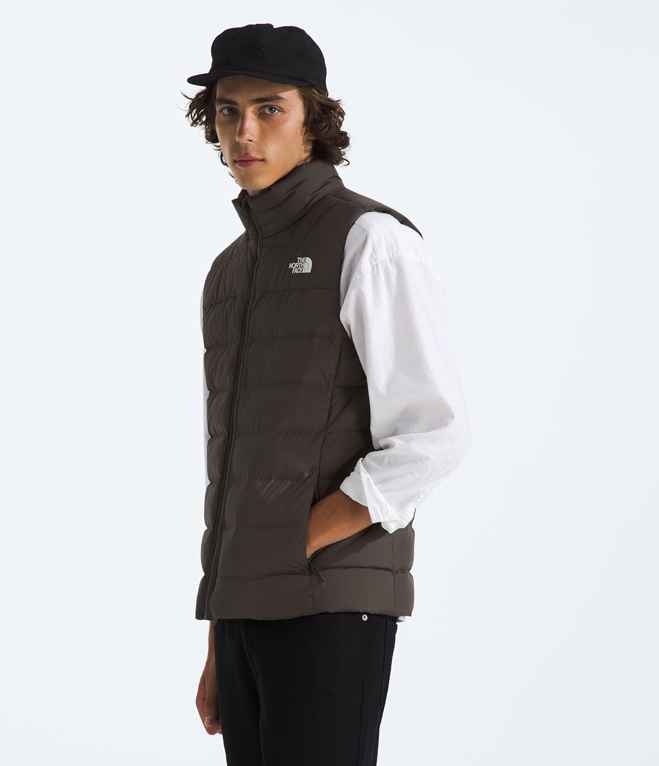 image:imageTHE NORTH FACE Mens Aconcagua 3 Insulated Vest Wind Resistant Water Repellent 600 Fill Waterfowl Down InsulationNew Taupe Green