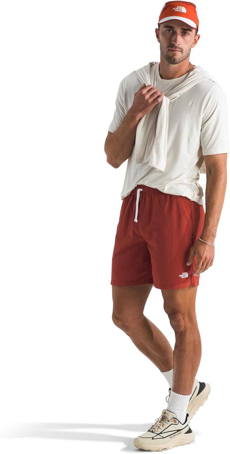 image:imageTHE NORTH FACE Mens Action Shorts 20 Lightweight amp Breathable Nylon Shorts With Flashdry Technology amp Adjustable DrawcordIron Clay