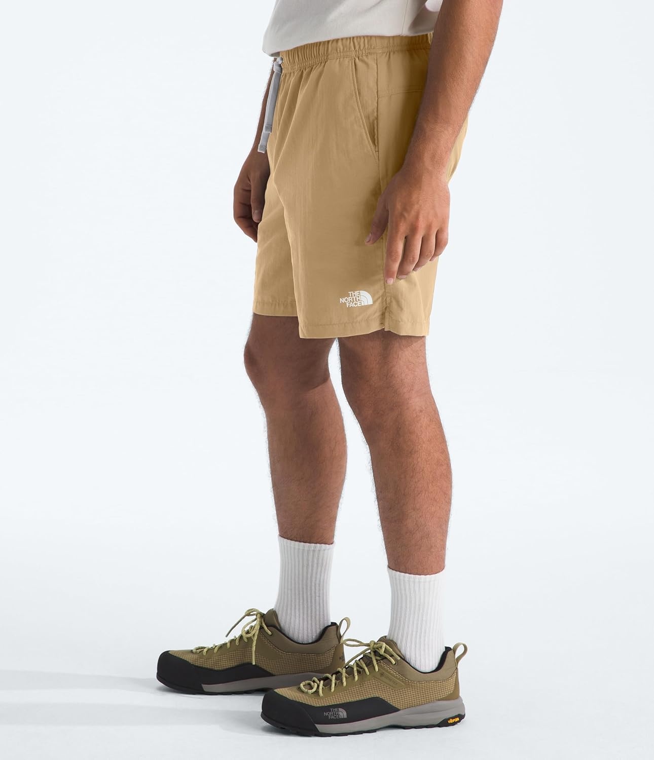 image:imageTHE NORTH FACE Mens Action Shorts 20 Lightweight amp Breathable Nylon Shorts With Flashdry Technology amp Adjustable DrawcordKhaki Stone