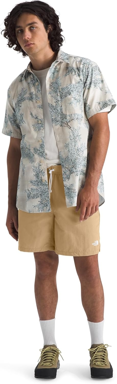 image:imageTHE NORTH FACE Mens Action Shorts 20 Lightweight amp Breathable Nylon Shorts With Flashdry Technology amp Adjustable DrawcordKhaki Stone