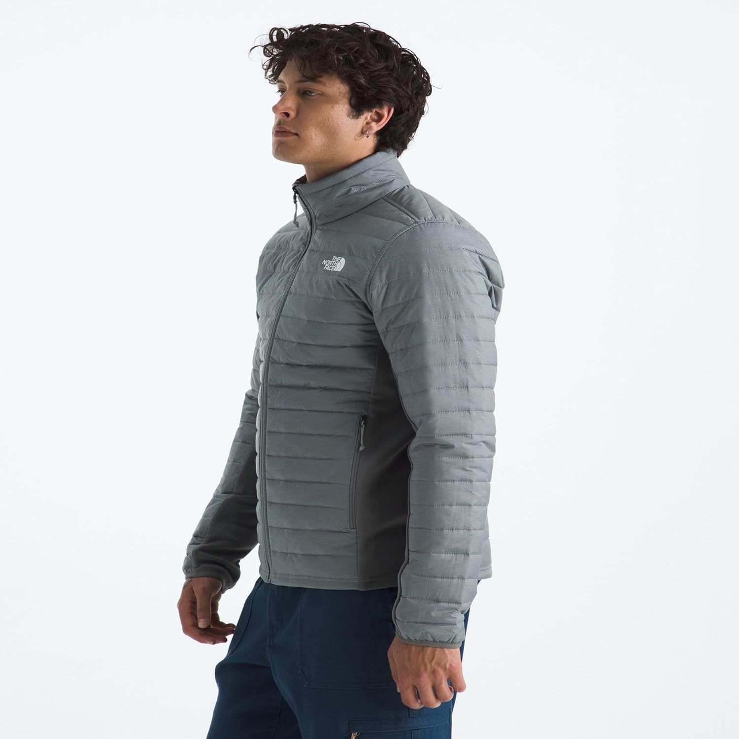 image:imageTHE NORTH FACE Mens Canyonlands Hybrid Jacket Water Resistant Top With Heatseeker Insulation Breathable Underarm PanelsTnf Medium Grey Heathernpf