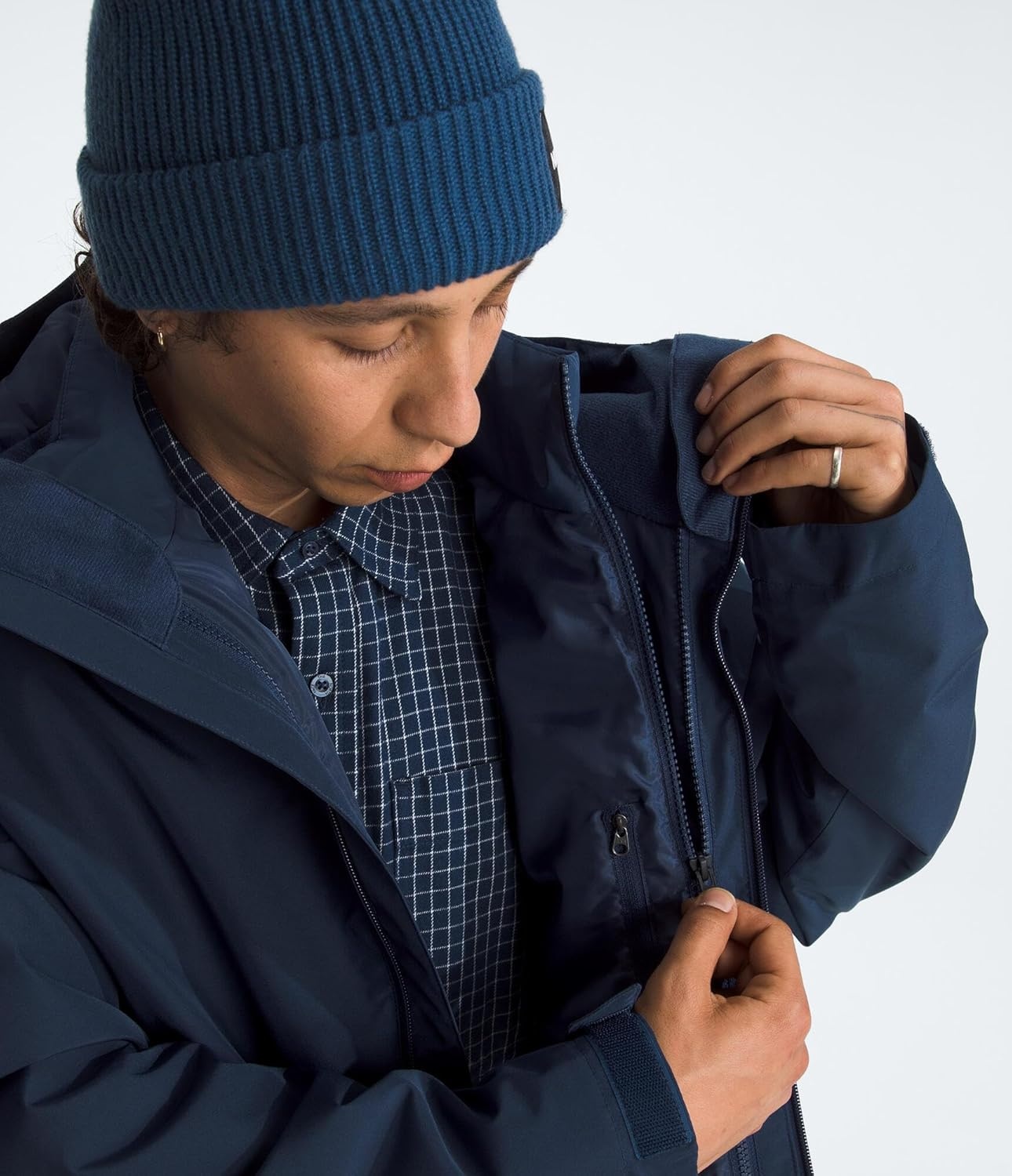 image:imageTHE NORTH FACE Mens Carto Mono Triclimate Hooded Jacket Standard amp Big Size Insulated Winter Coat Wind amp Water ResistantSummit Navy