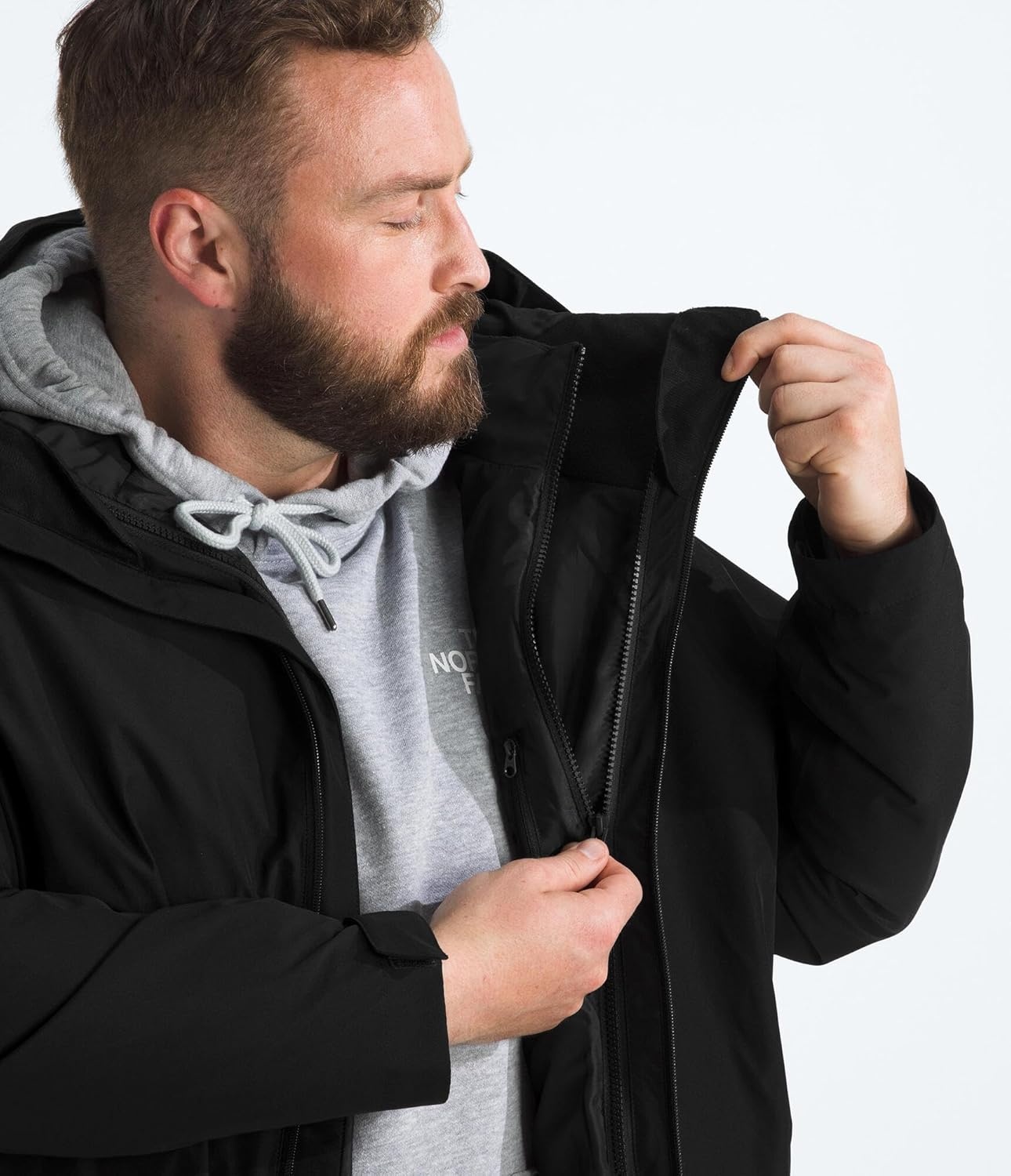 image:imageTHE NORTH FACE Mens Carto Mono Triclimate Hooded Jacket Standard amp Big Size Insulated Winter Coat Wind amp Water ResistantTnf Black