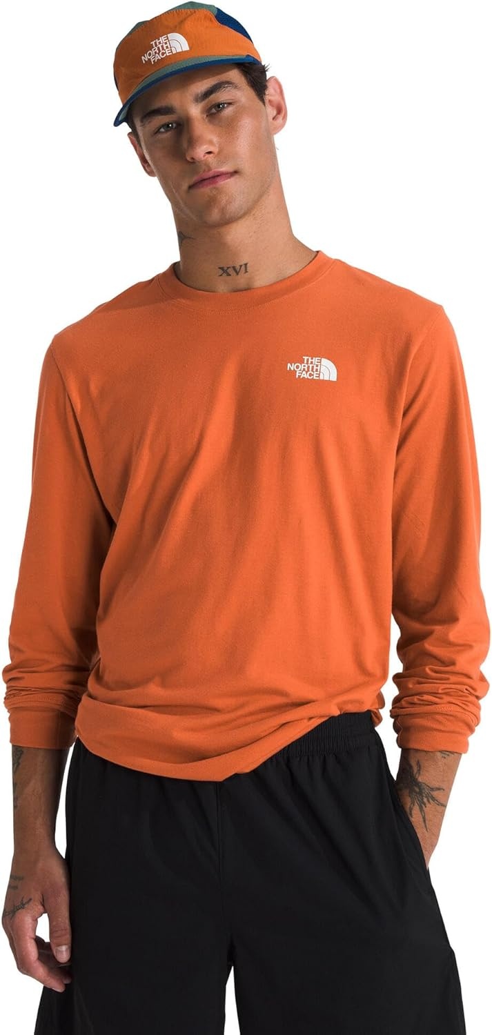 image:imageTHE NORTH FACE Mens Core Box Long Sleeve NSE Tee Tshirt With Ribbed Collar amp Cuffs for DurabilityIron Bronze