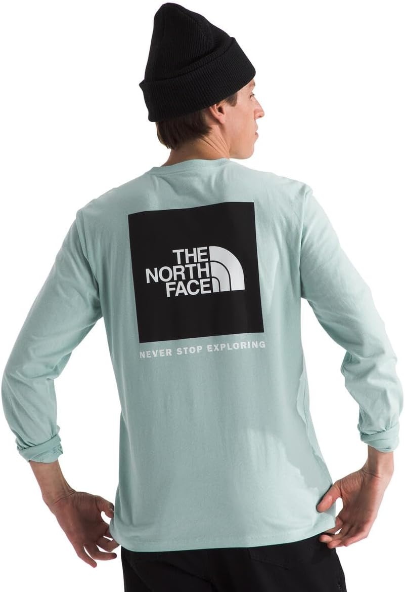 image:imageTHE NORTH FACE Mens Core Box Long Sleeve NSE Tee Tshirt With Ribbed Collar amp Cuffs for DurabilityMuted Pine