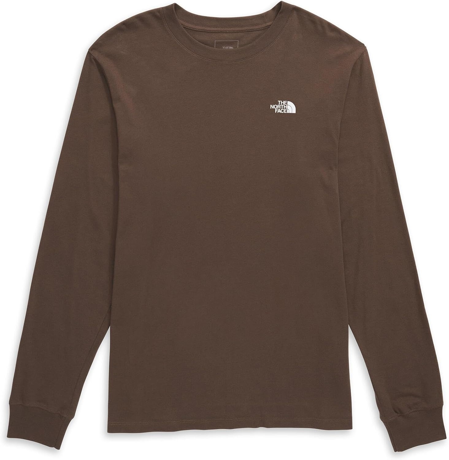 image:imageTHE NORTH FACE Mens Core Box Long Sleeve NSE Tee Tshirt With Ribbed Collar amp Cuffs for DurabilitySmokey Brown