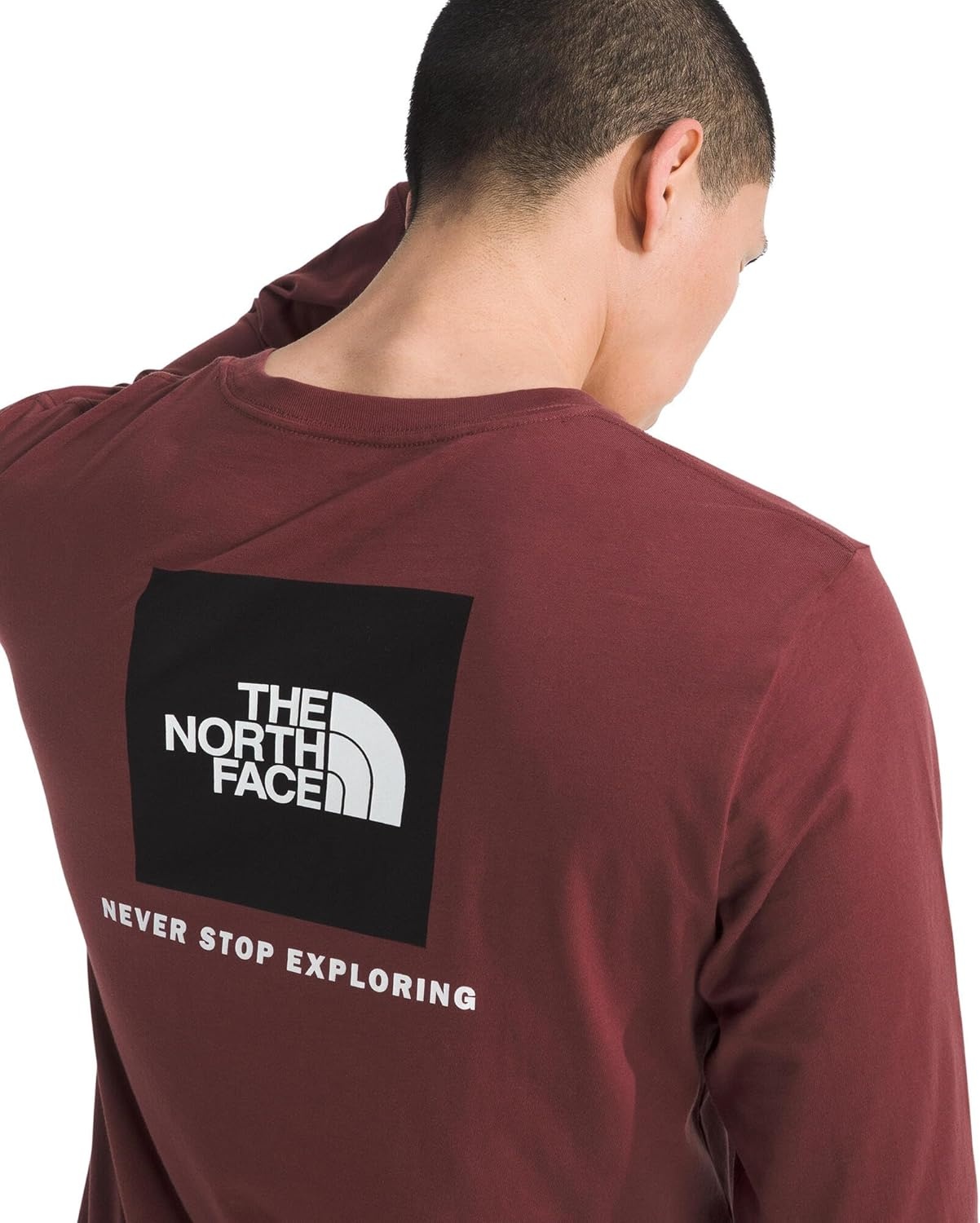 image:imageTHE NORTH FACE Mens Core Box Long Sleeve NSE Tee Tshirt With Ribbed Collar amp Cuffs for DurabilitySumac
