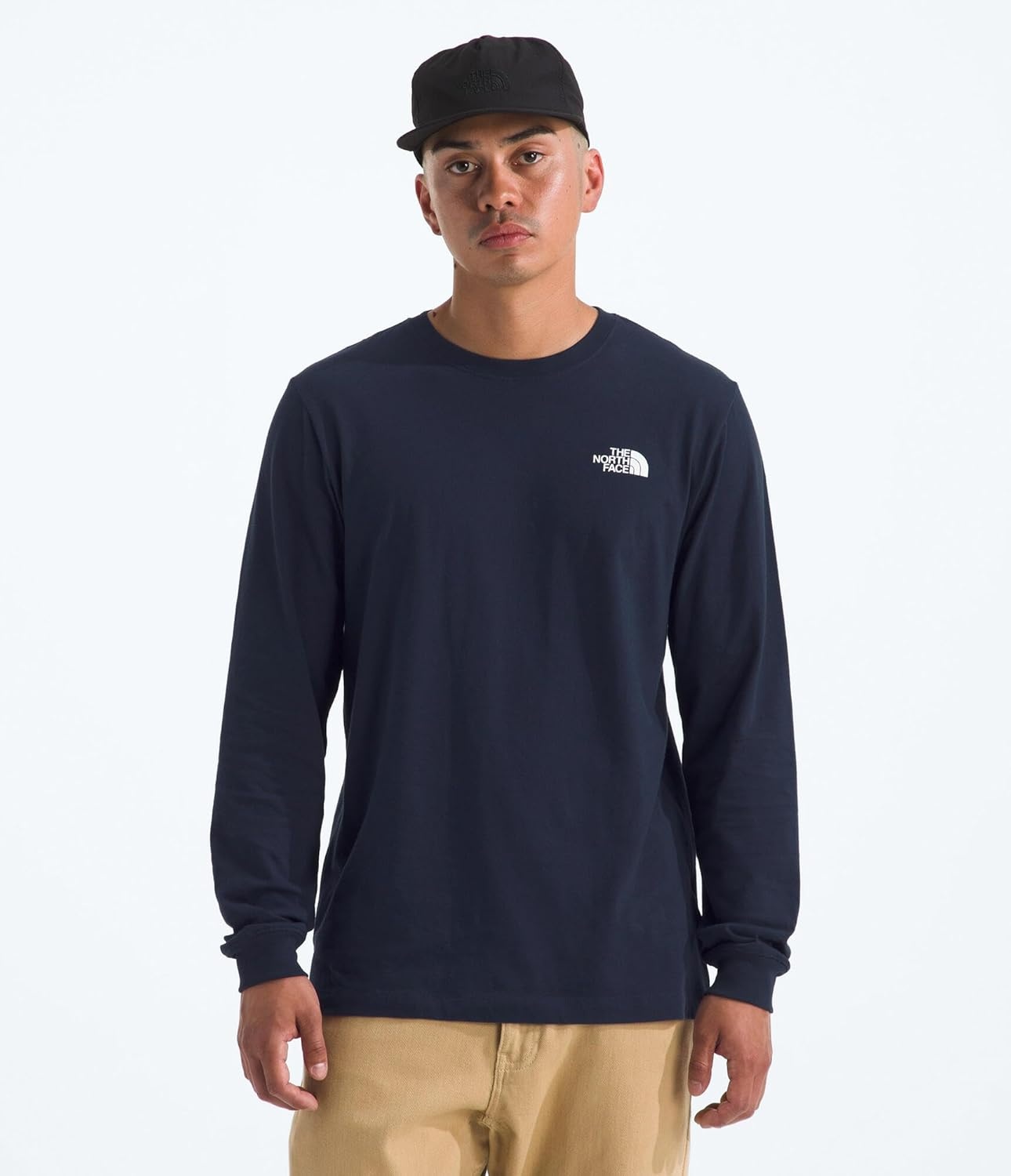 image:imageTHE NORTH FACE Mens Core Box Long Sleeve NSE Tee Tshirt With Ribbed Collar amp Cuffs for DurabilitySummit Navy