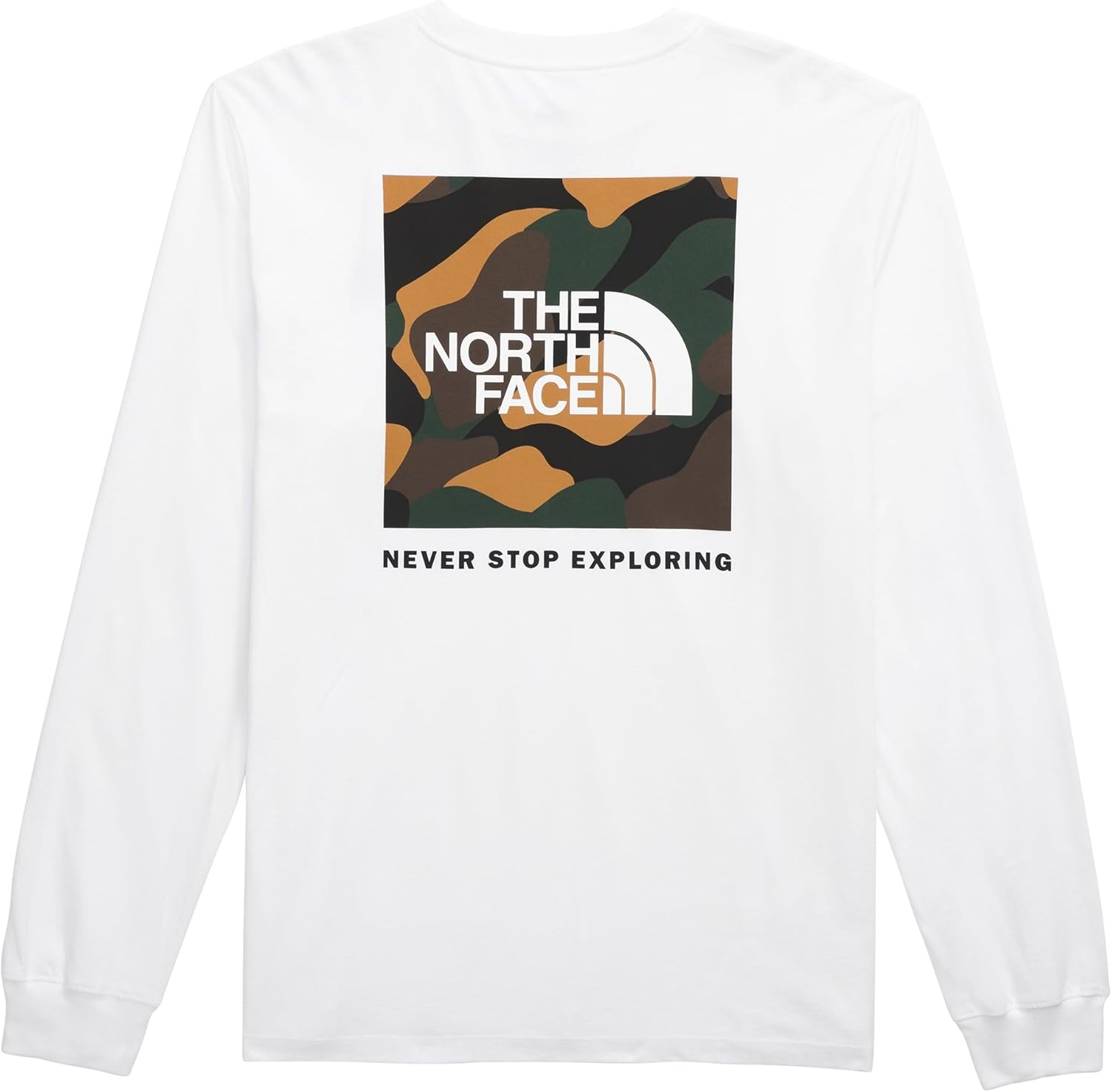 image:imageTHE NORTH FACE Mens Core Box Long Sleeve NSE Tee  Tshirt With Ribbed Collar amp Cuffs for DurabilityTnf WhiteMulticolor