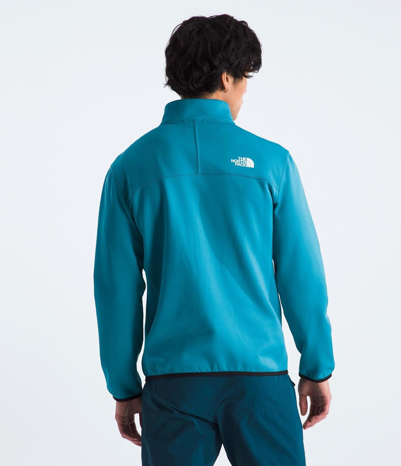 image:imageTHE NORTH FACE Mens Crest Full Zip Jacket Water Repellent Fleece Coat Double Layer Stand Collar amp Zip Hand PocketsAlkaline BlueMidnight Petrol