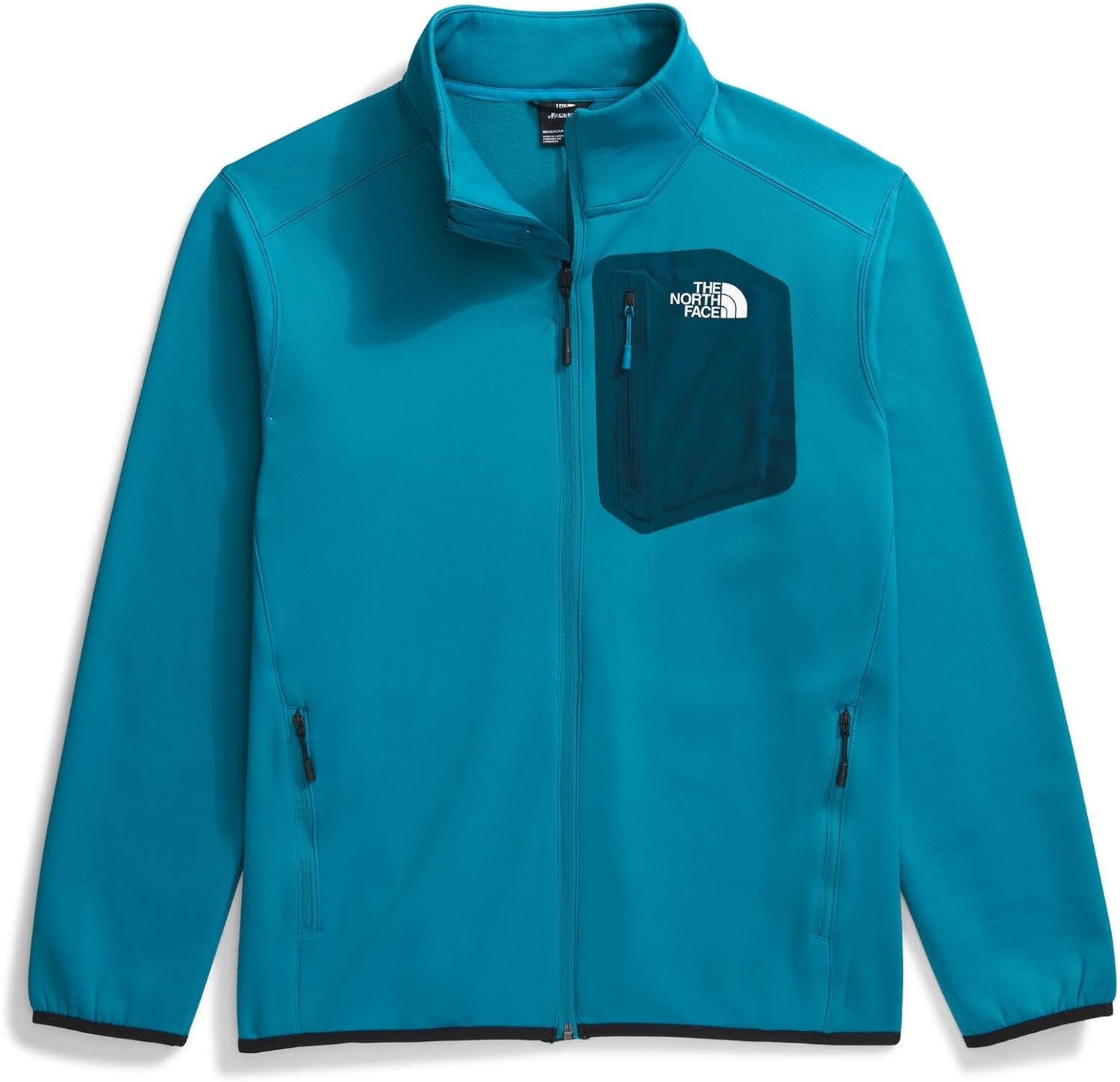 image:imageTHE NORTH FACE Mens Crest Full Zip Jacket Water Repellent Fleece Coat Double Layer Stand Collar amp Zip Hand PocketsAlkaline BlueMidnight Petrol