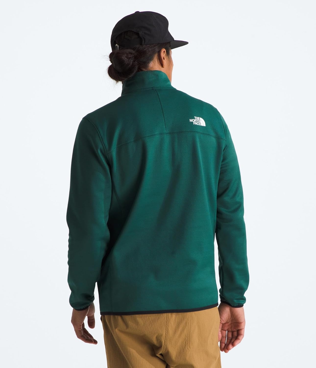 image:imageTHE NORTH FACE Mens Crest Full Zip Jacket Water Repellent Fleece Coat Double Layer Stand Collar amp Zip Hand PocketsDeep NoriTnf Black