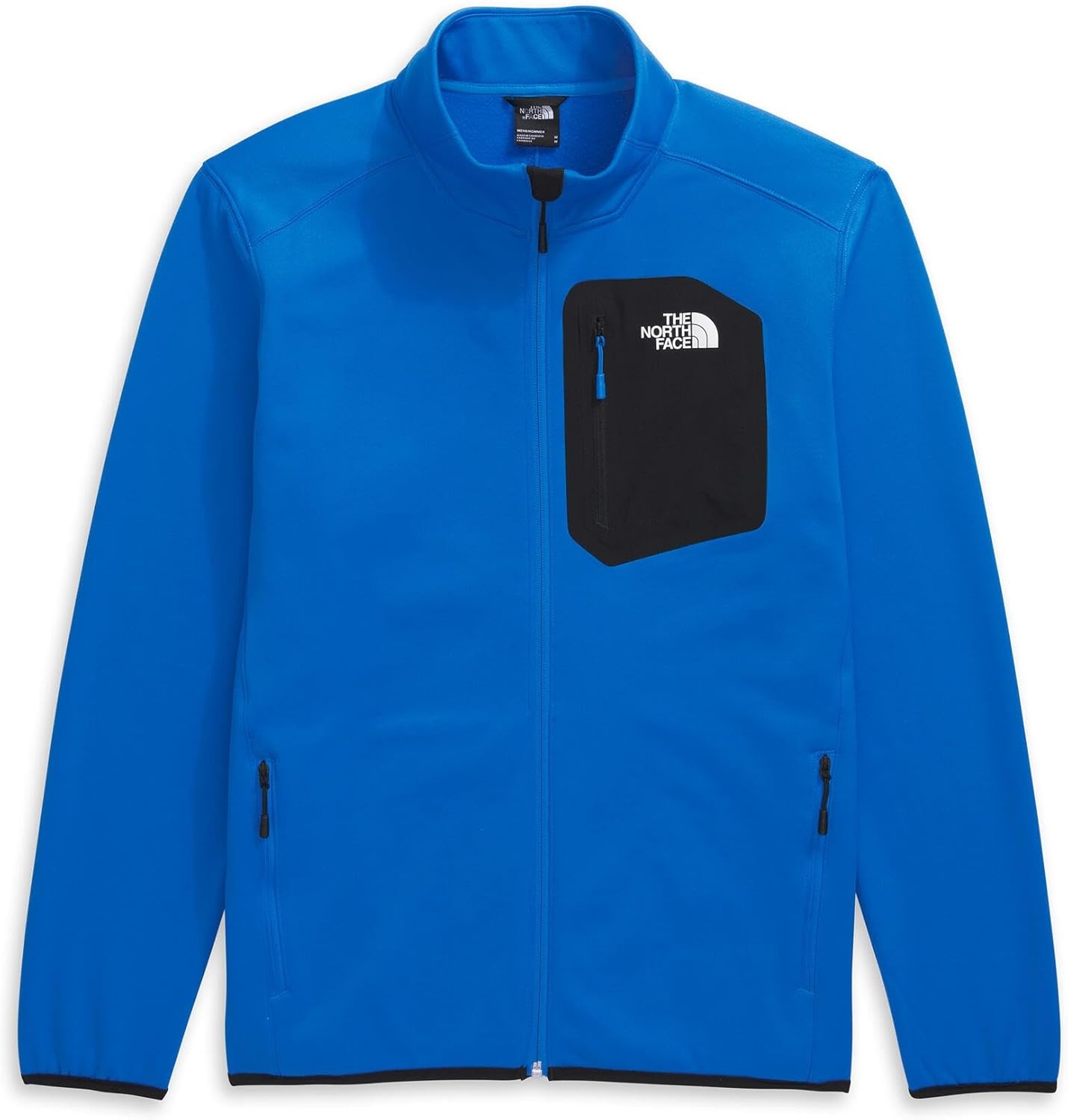 image:imageTHE NORTH FACE Mens Crest Full Zip Jacket Water Repellent Fleece Coat Double Layer Stand Collar amp Zip Hand PocketsHero BlueTnf Black