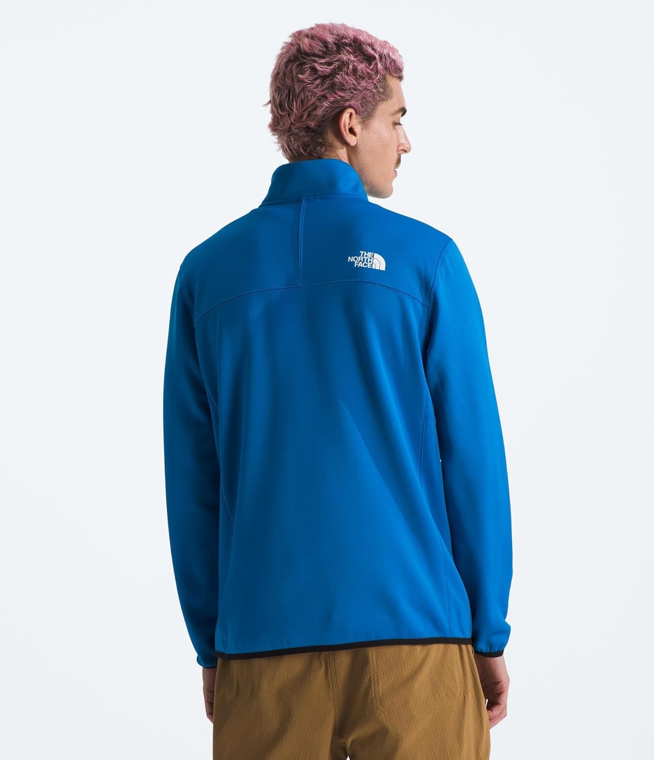 image:imageTHE NORTH FACE Mens Crest Full Zip Jacket Water Repellent Fleece Coat Double Layer Stand Collar amp Zip Hand PocketsHero BlueTnf Black