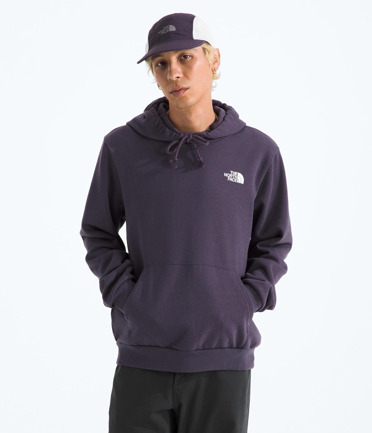image:imageTHE NORTH FACE Mens Evolution Box NSE Hoodie Sweatshirt With 2 Piece Hood Adjustable Drawcord Kangaroo Hand PocketEndless Dusk