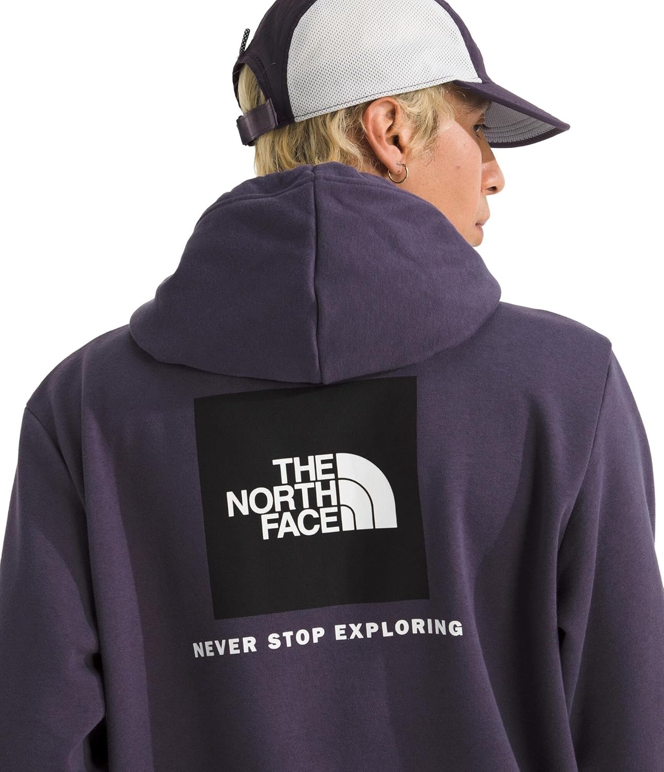 image:imageTHE NORTH FACE Mens Evolution Box NSE Hoodie Sweatshirt With 2 Piece Hood Adjustable Drawcord Kangaroo Hand PocketEndless Dusk
