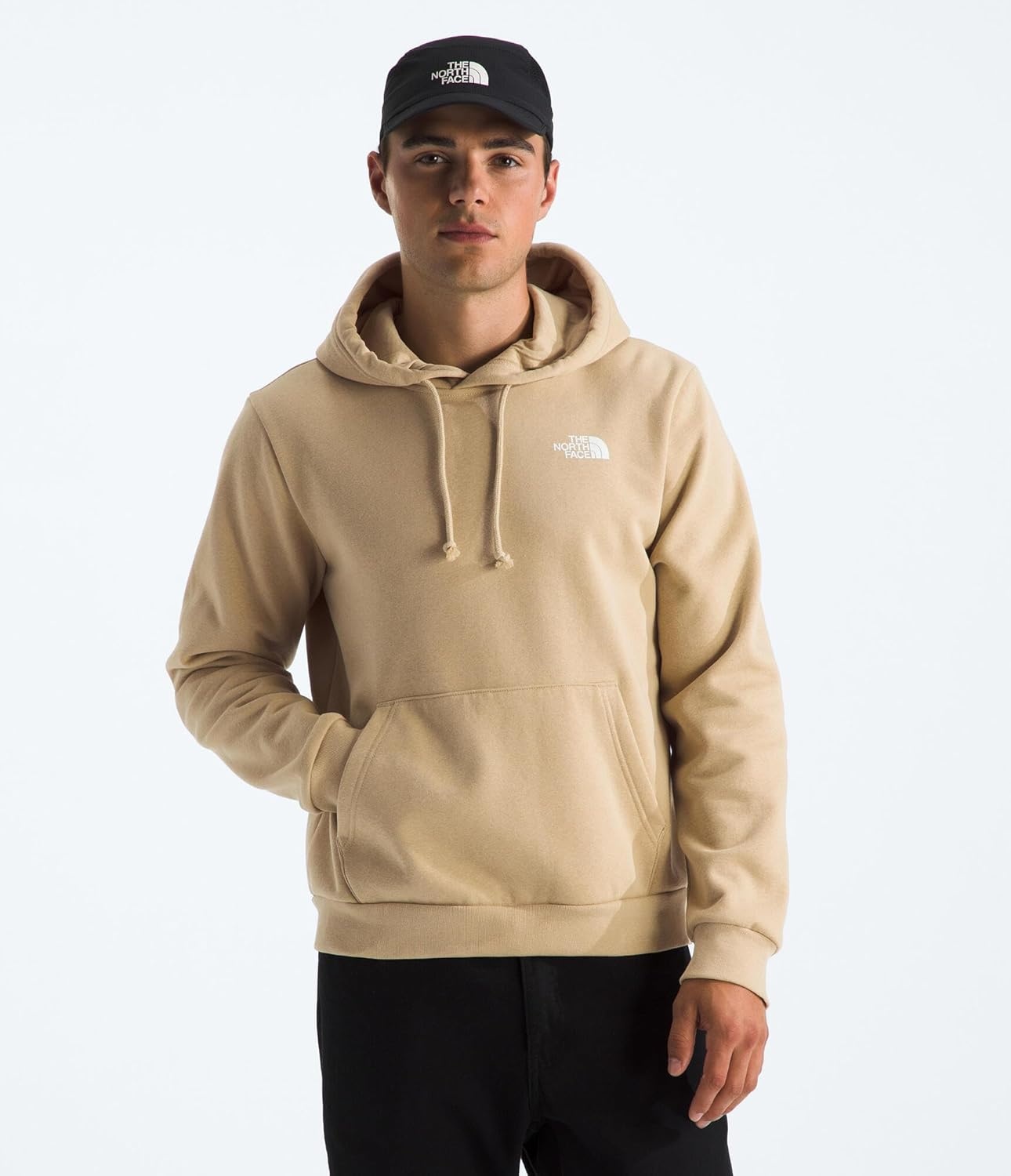 image:imageTHE NORTH FACE Mens Evolution Box NSE Hoodie Sweatshirt With 2 Piece Hood Adjustable Drawcord Kangaroo Hand PocketKhaki Stone
