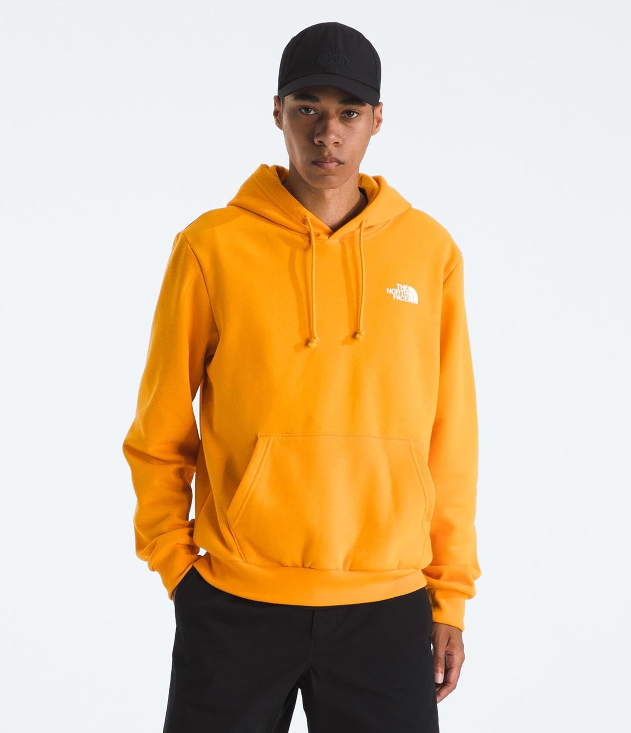 image:imageTHE NORTH FACE Mens Evolution Box NSE Hoodie Sweatshirt With 2 Piece Hood Adjustable Drawcord Kangaroo Hand PocketSummit Gold