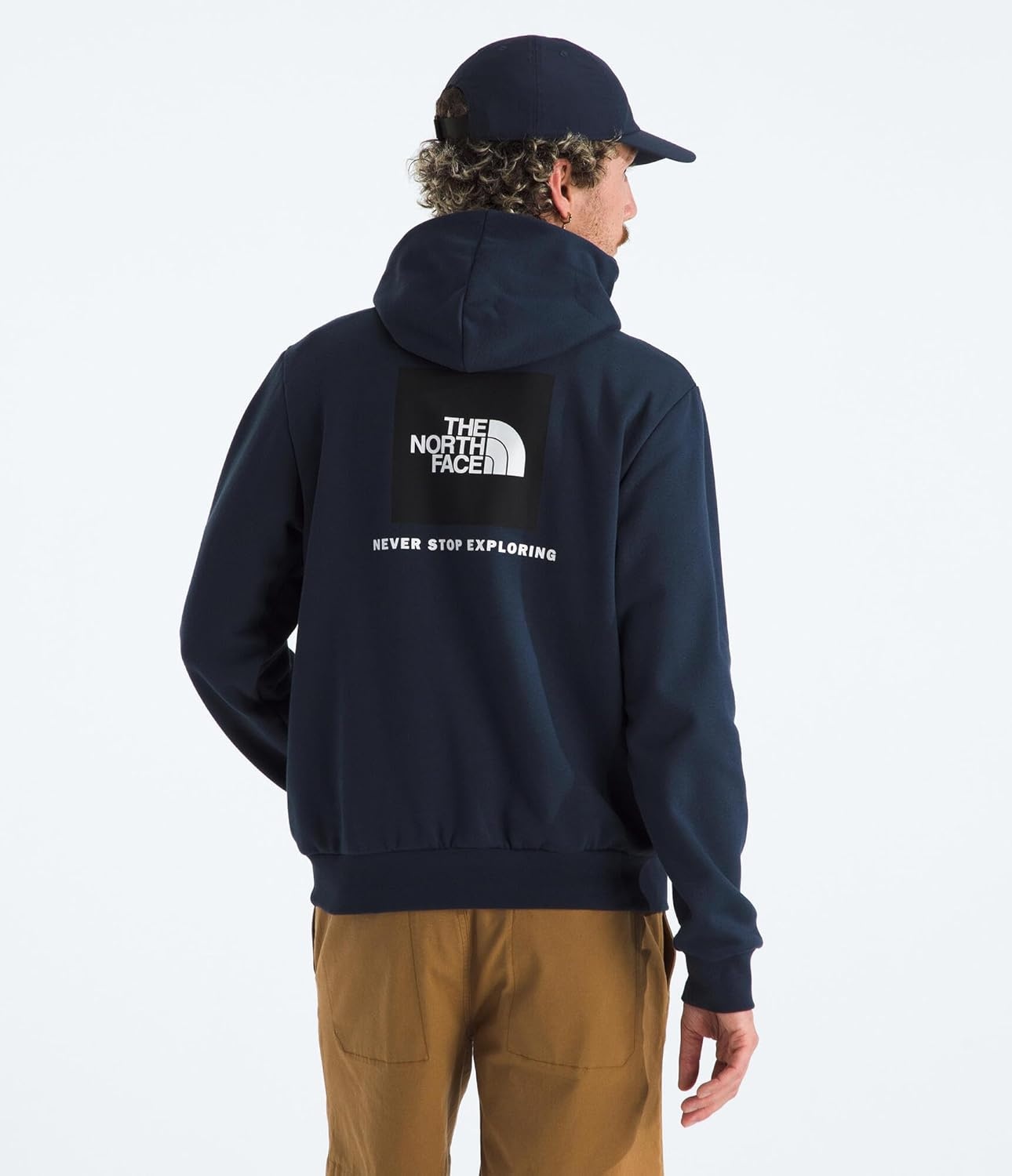image:imageTHE NORTH FACE Mens Evolution Box NSE Hoodie Sweatshirt With 2 Piece Hood Adjustable Drawcord Kangaroo Hand PocketSummit Navy