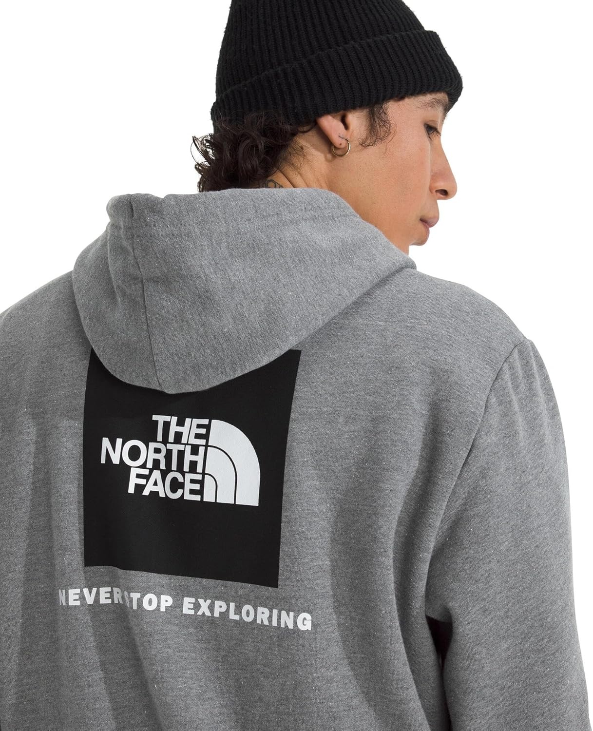 image:imageTHE NORTH FACE Mens Evolution Box NSE Hoodie Sweatshirt With 2 Piece Hood Adjustable Drawcord Kangaroo Hand PocketTnf Mid Grey Heather