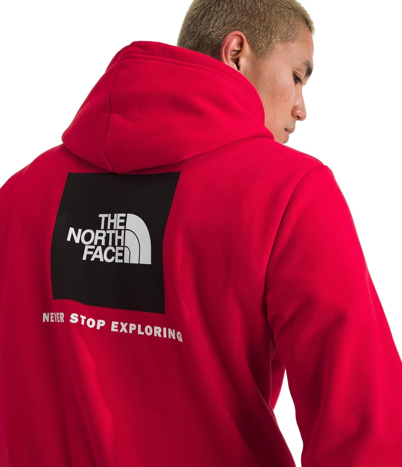 image:imageTHE NORTH FACE Mens Evolution Box NSE Hoodie Sweatshirt With 2 Piece Hood Adjustable Drawcord Kangaroo Hand PocketTnf Red