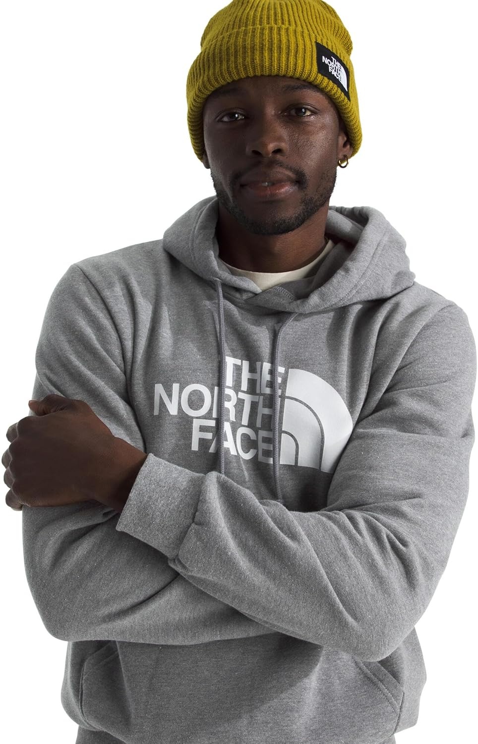 image:imageTHE NORTH FACE Mens Evolution Half Dome Hoodie Sweatshirt With 2 Piece Hood Adjustable Drawcord Kangaroo Hand PocketTnf Mid Grey Heather