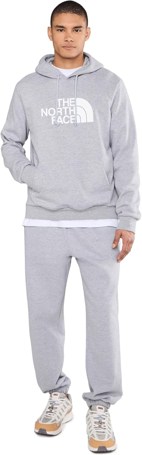 image:imageTHE NORTH FACE Mens Evolution Half Dome Hoodie Sweatshirt With 2 Piece Hood Adjustable Drawcord Kangaroo Hand PocketTnf Pale Grey Heather