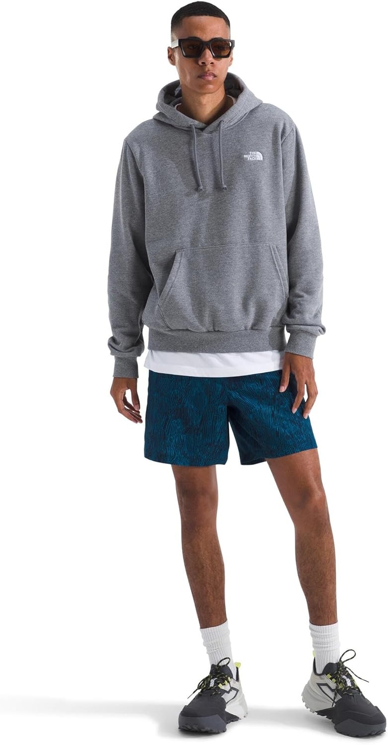 image:imageTHE NORTH FACE Mens Evolution Simple Dome Hoodie Standard amp Big Size Hood With Adjustable Drawcord Kangaroo PocketTnf Mid Grey Heather