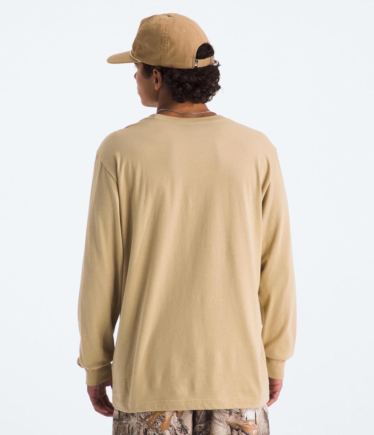 image:imageTHE NORTH FACE Mens Evolution Simple Dome Longsleeve Tee Cotton Shirt With the Classic LogoKhaki Stone