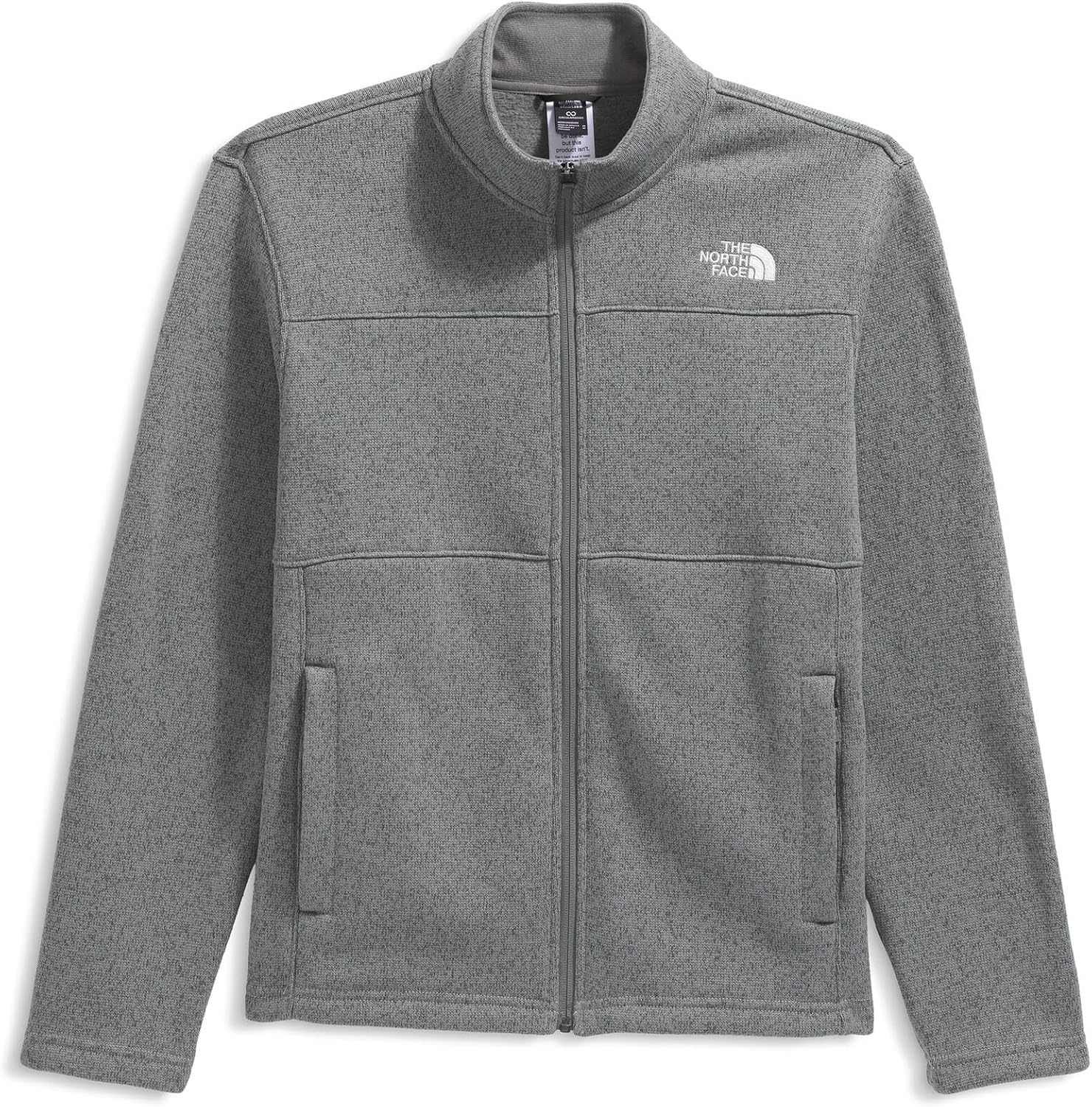 image:imageTHE NORTH FACE Mens Gordon Lyons Full Zip Jacket Cold Weather Top With Zippered Hand PocketsTnf Medium Grey Heather