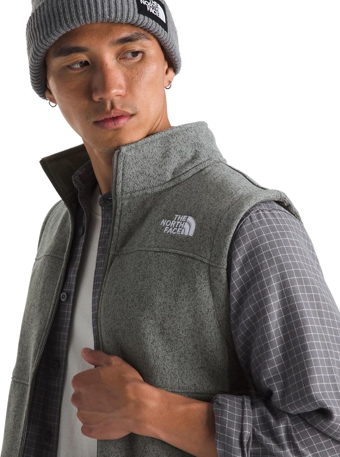 image:imageTHE NORTH FACE Mens Gordon Lyons Vest Cold Weather Top With Zippered Hand PocketsTnf Medium Grey Heather