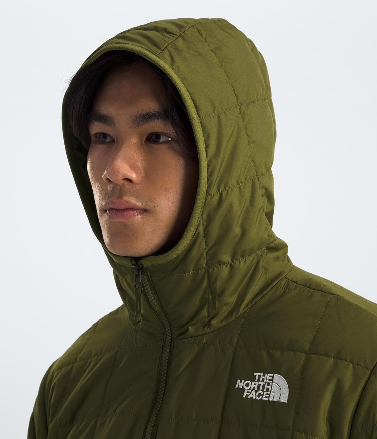 image:imageTHE NORTH FACE Mens Junction Insulated Hoodie Water Resistant With Heatseeker Insulation 3piece Hood amp Zip PocketsForest Olive