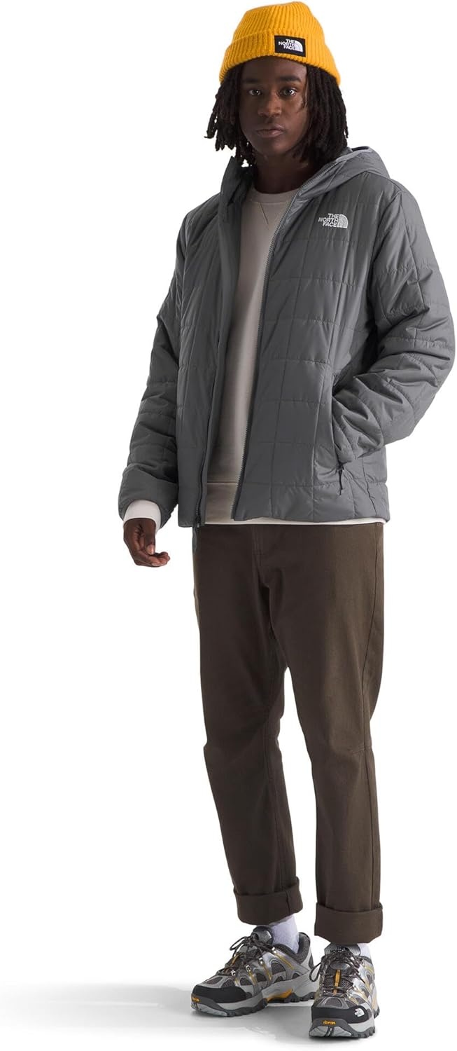 image:imageTHE NORTH FACE Mens Junction Insulated Hoodie Water Resistant With Heatseeker Insulation 3piece Hood amp Zip PocketsSmoked Pearl