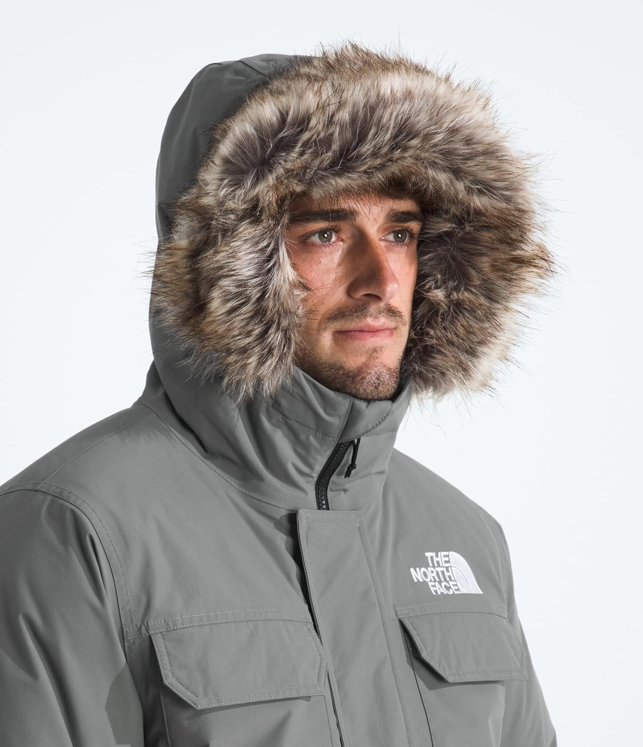 image:imageTHE NORTH FACE Mens McMurdo Bomber Jacket Waterproof Waterfowl Down Insulation Hooded JacketSmoked Pearl