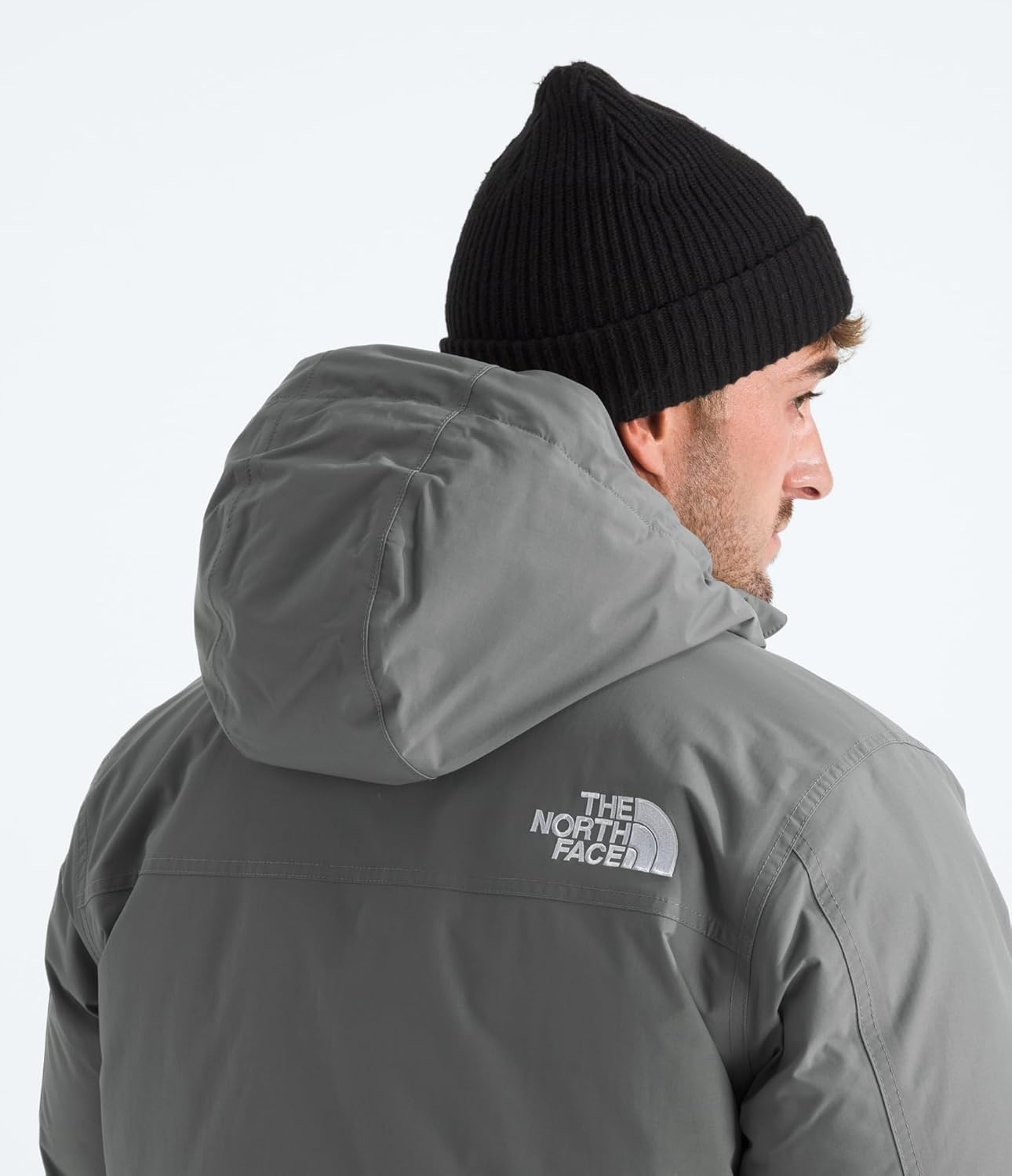 image:imageTHE NORTH FACE Mens McMurdo Bomber Jacket Waterproof Waterfowl Down Insulation Hooded JacketSmoked Pearl
