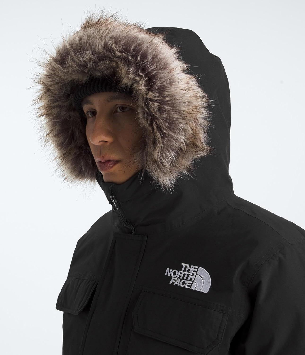 image:imageTHE NORTH FACE Mens McMurdo Bomber Jacket Waterproof Waterfowl Down Insulation Hooded JacketTnf BlackTnf Black